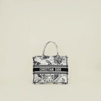 Christian Dior Bicolor Zodiac Embroidered Book Tote Medium Bag