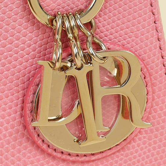 Christian Dior Pink Lady Dior Lizard Mini Chain Bag