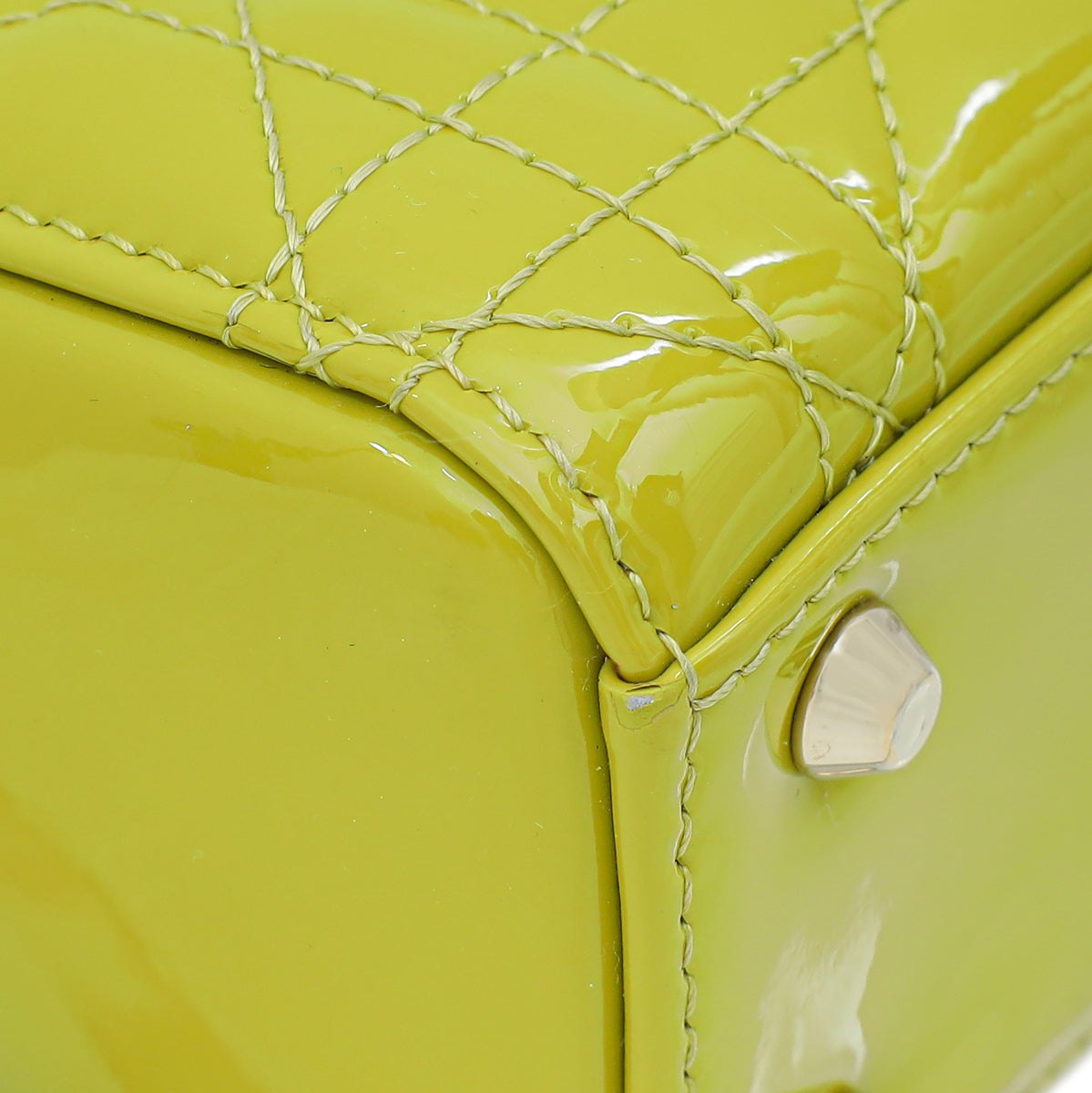 Christian Dior Lime Yellow Lady Dior Mini Bag – THE CLOSET