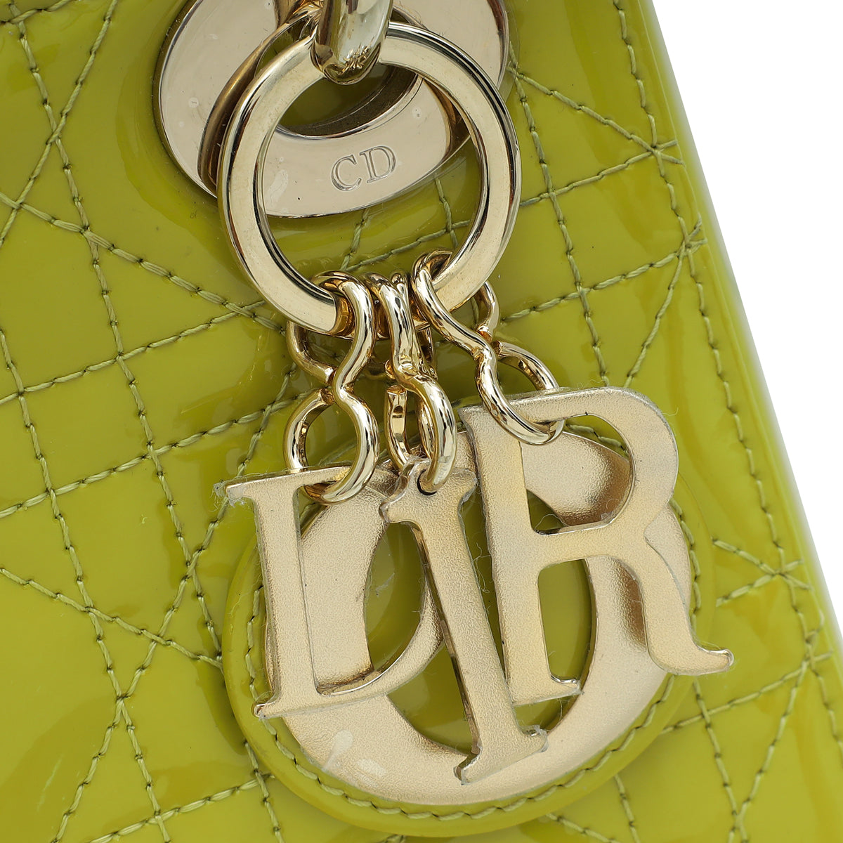 Christian Dior Lime Yellow Lady Dior Mini Bag – THE CLOSET