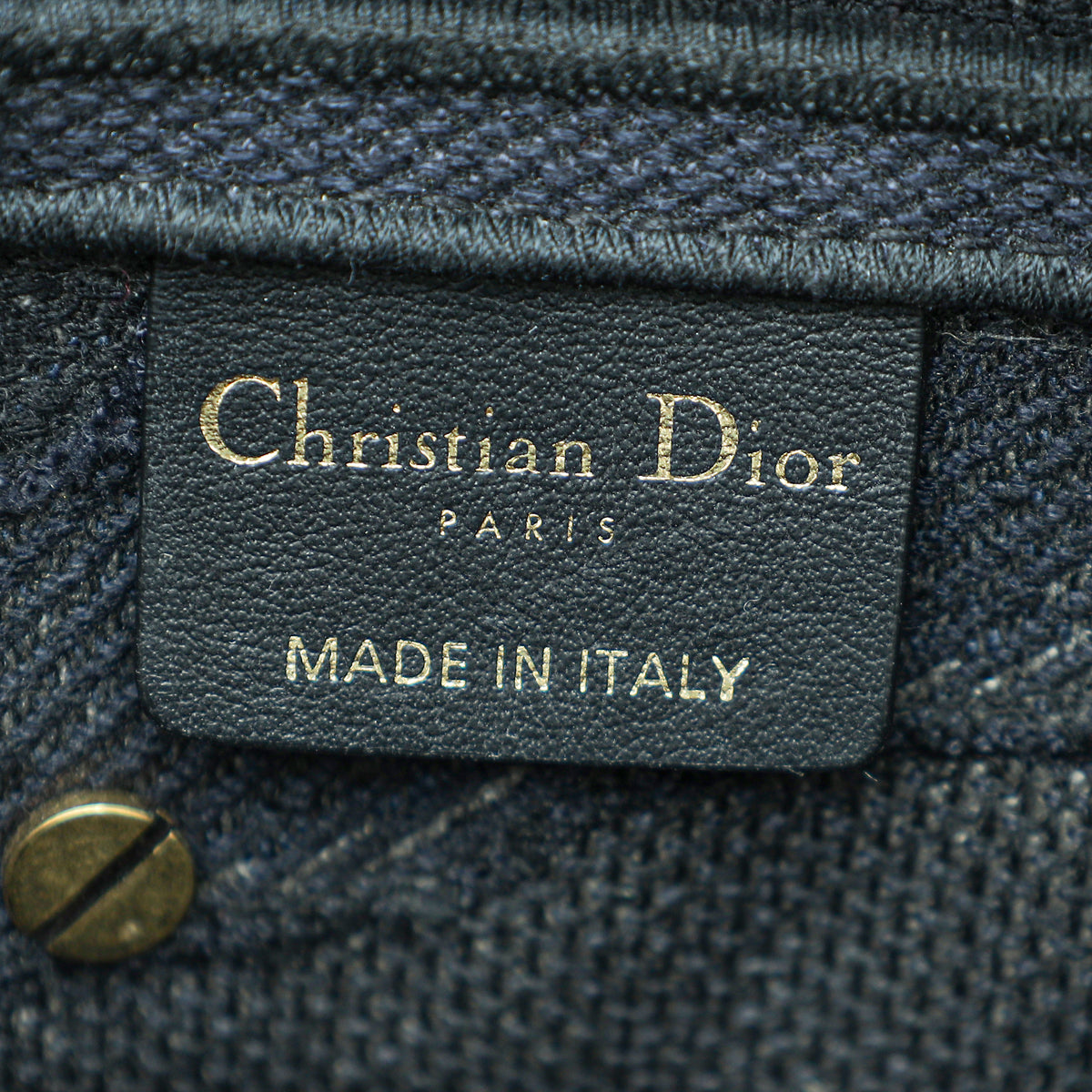 Christian Dior Blue Embroidered Camouflage Saddle Bag