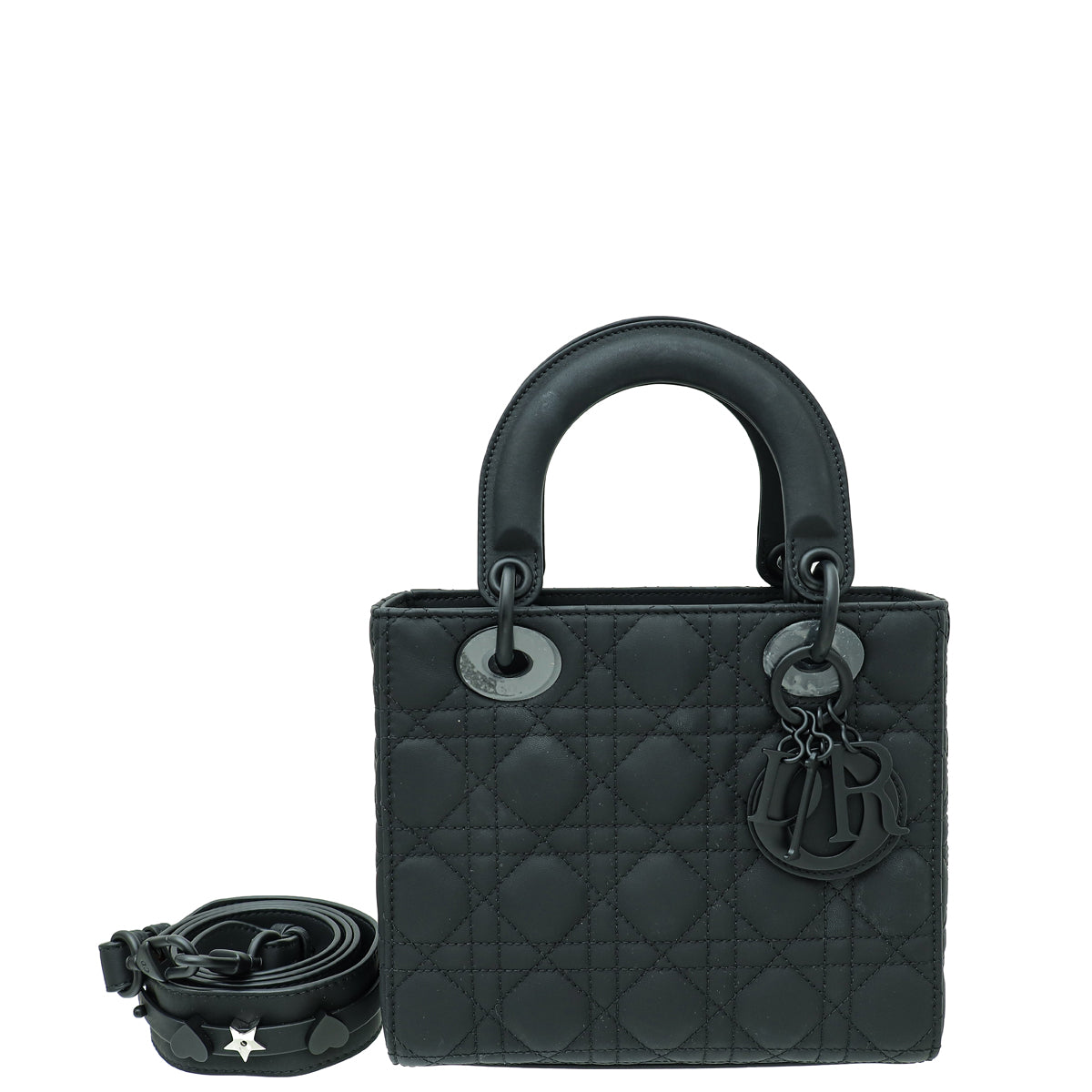 Christian Dior So Black Lady Dior Ultra Matte My ABCDior Small Bag-Christian Dior-THE CLOSET