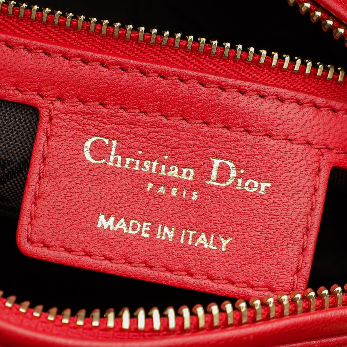 Christian Dior Red Lady Dior Medium Bag