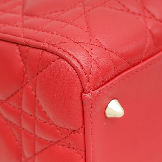 Christian Dior Red Lady Dior Medium Bag