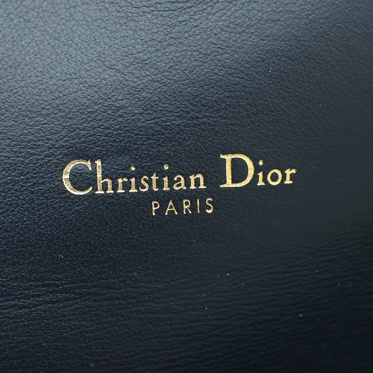 Christian Dior Navy Blue Oblique Jacquard Saddle Chain Wallet