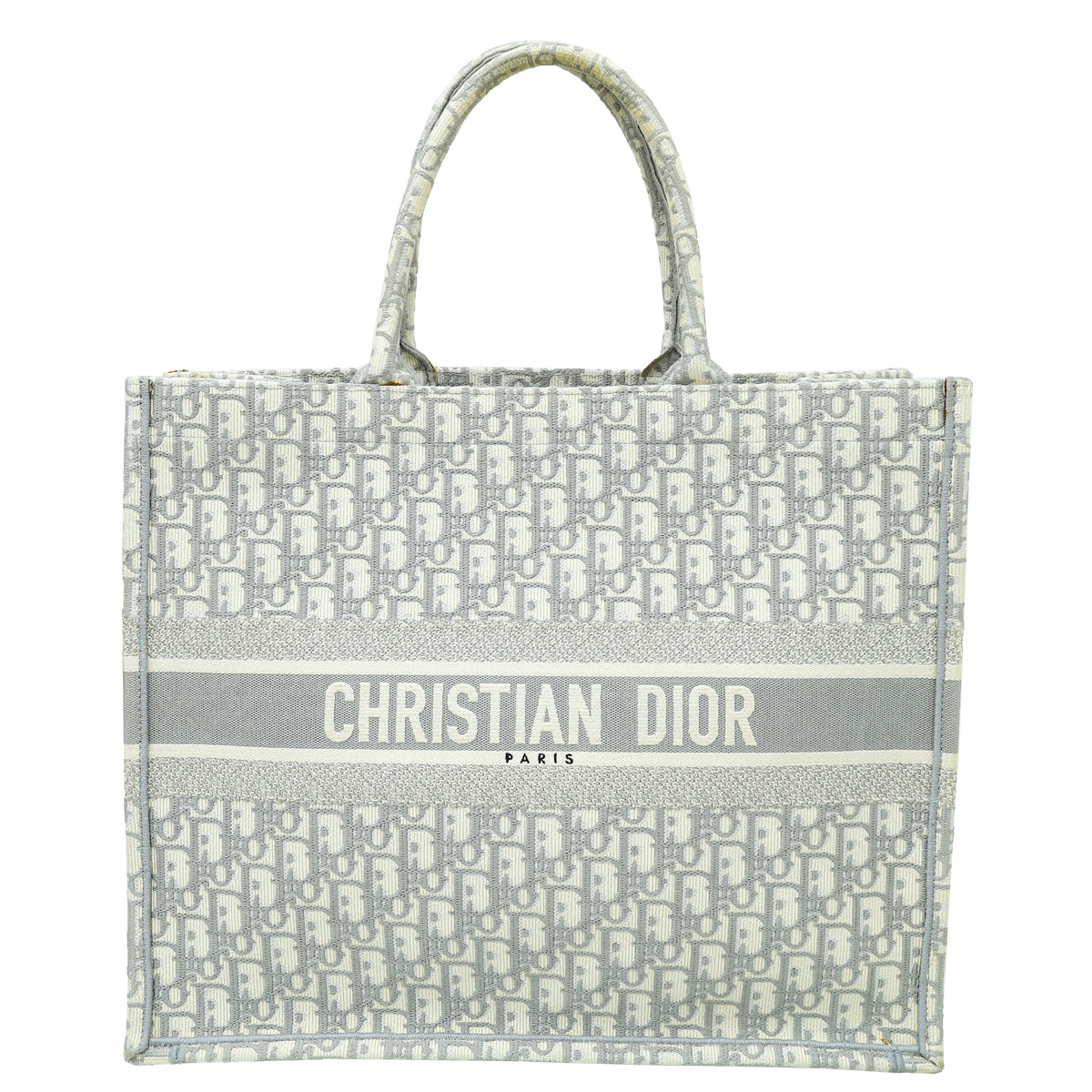 Christian Dior Grey Oblique Book Tote Large Bag-Christian Dior-THE CLOSET