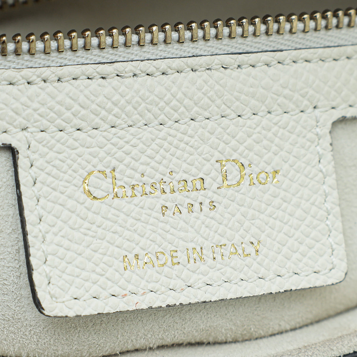 Christian Dior White Saddle Bag Medium