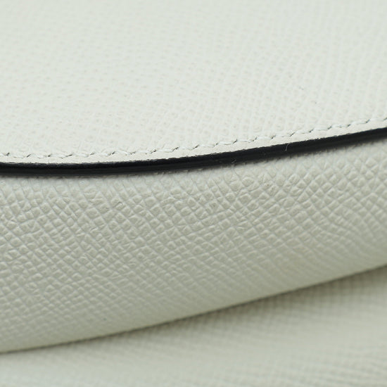 Christian Dior White Saddle Bag Medium