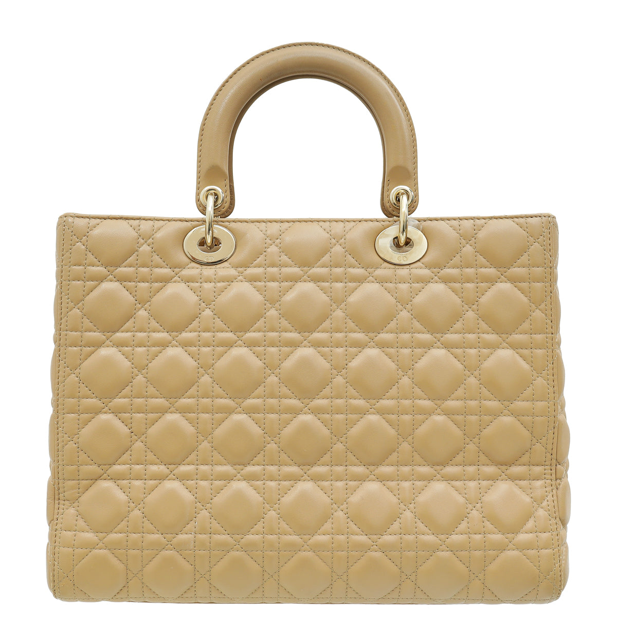Christian Dior Beige Lady Dior Large Bag-Christian Dior-THE CLOSET