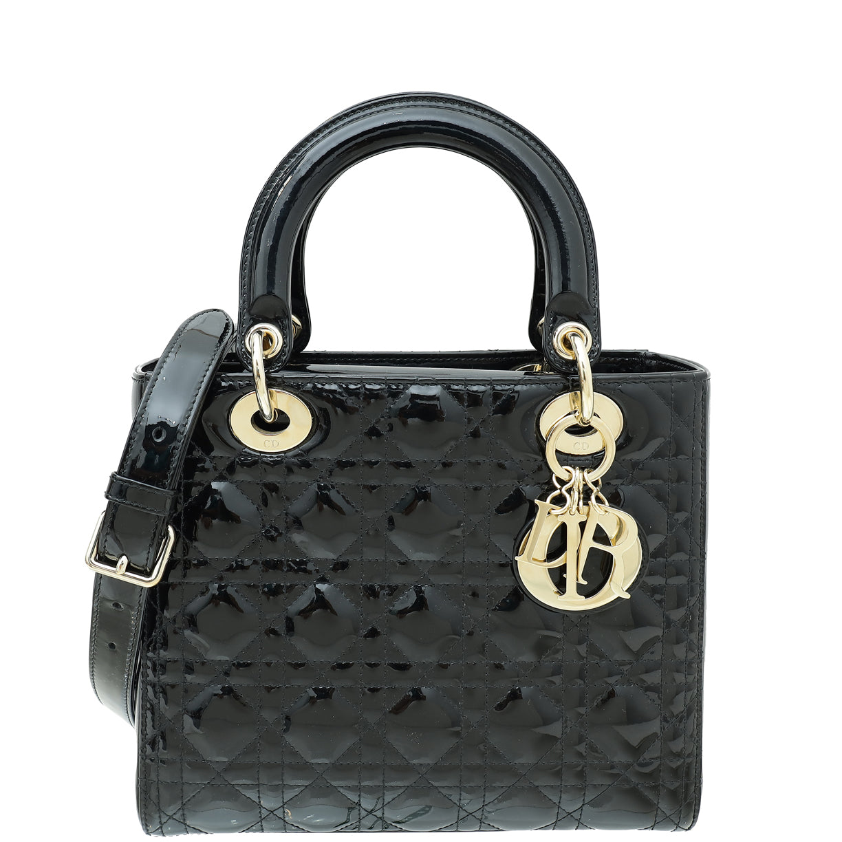 Christian Dior Black Lady Dior Medium Bag-Christian Dior-THE CLOSET