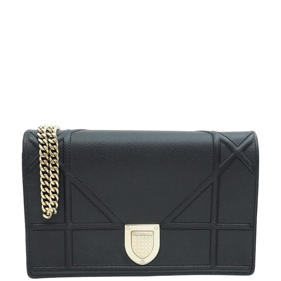 Christian Dior Black Diorama Wallet On Chain-Christian Dior-THE CLOSET