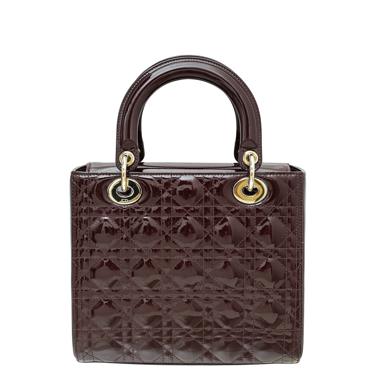 Christian Dior Burgundy Lady Dior Medium Bag-Christian Dior-THE CLOSET