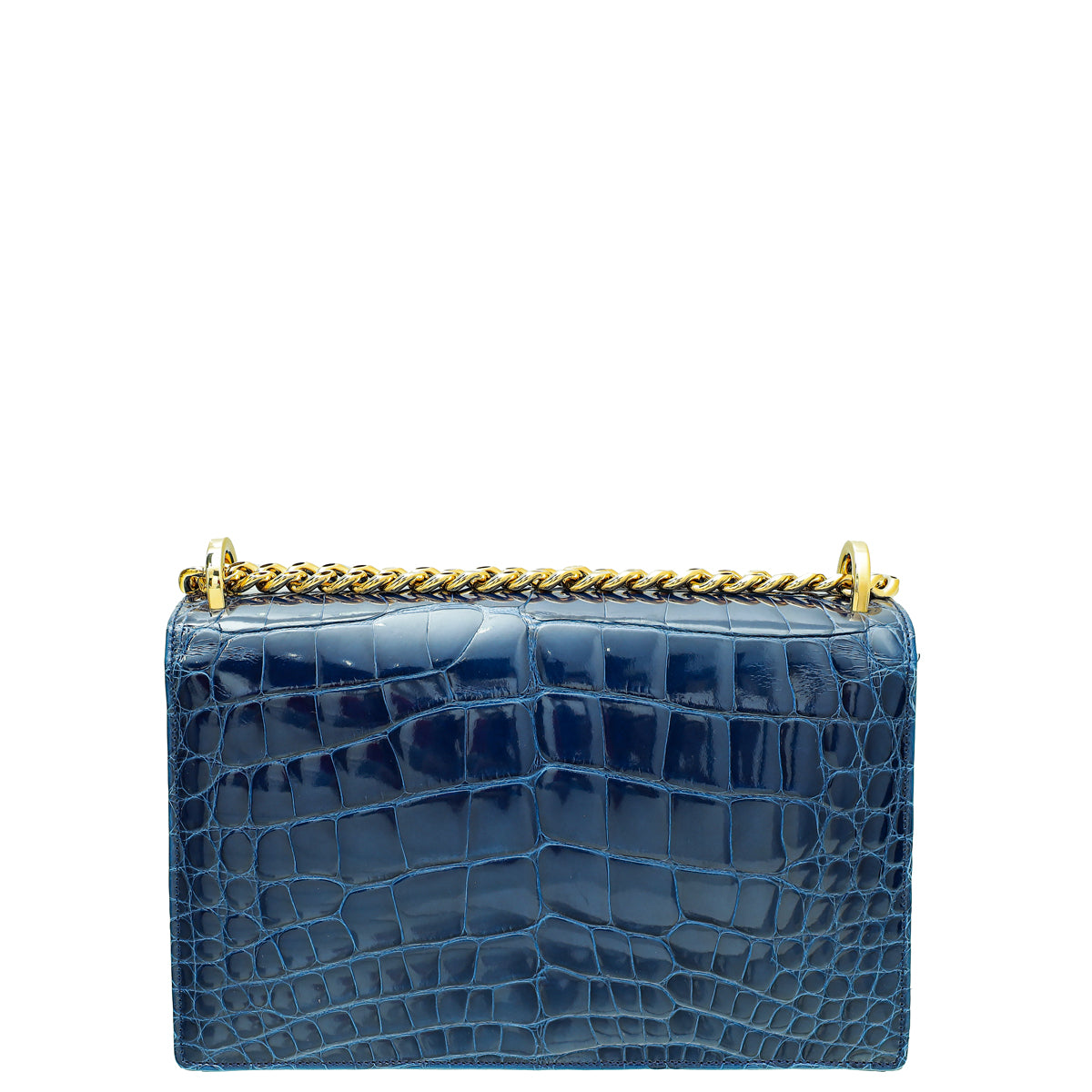 Christian Dior Saphire Blue Shiny Alligator Diorama Flap Medium Bag-Christian Dior-THE CLOSET