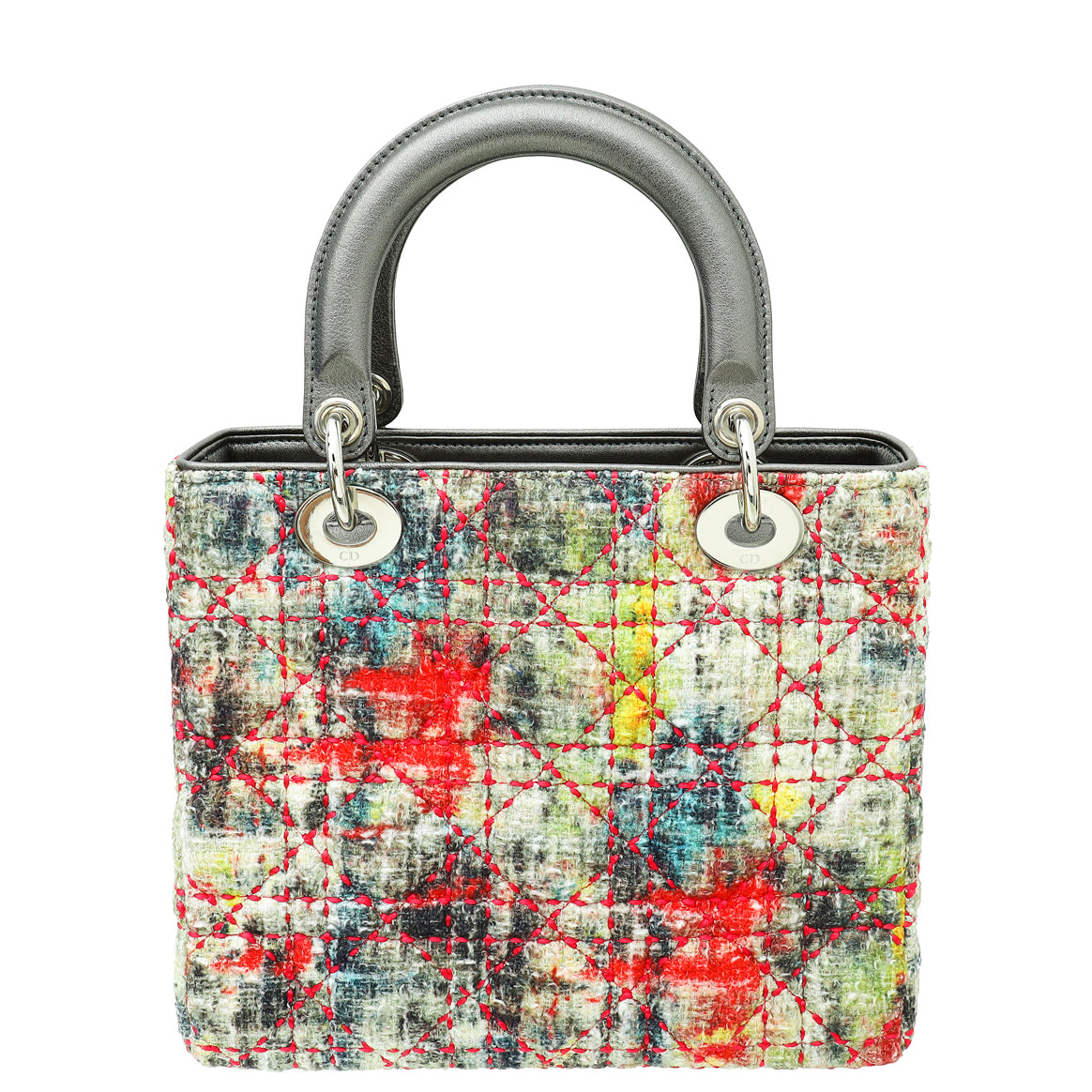 Christian Dior Multicolor Tweed Wool Lady Dior Medium Bag-Christian Dior-THE CLOSET