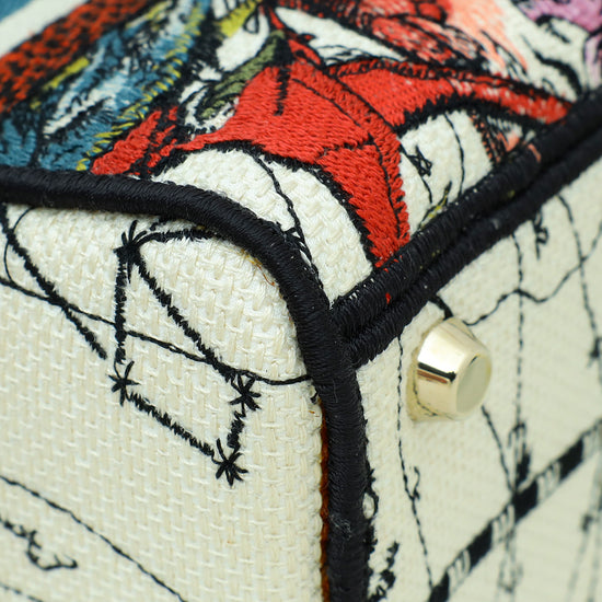 Christian Dior Multicolor Lady D-Lite Constellation Embroidery Medium Bag