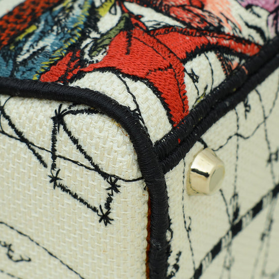 Christian Dior Multicolor Lady D-Lite Constellation Embroidery Medium Bag