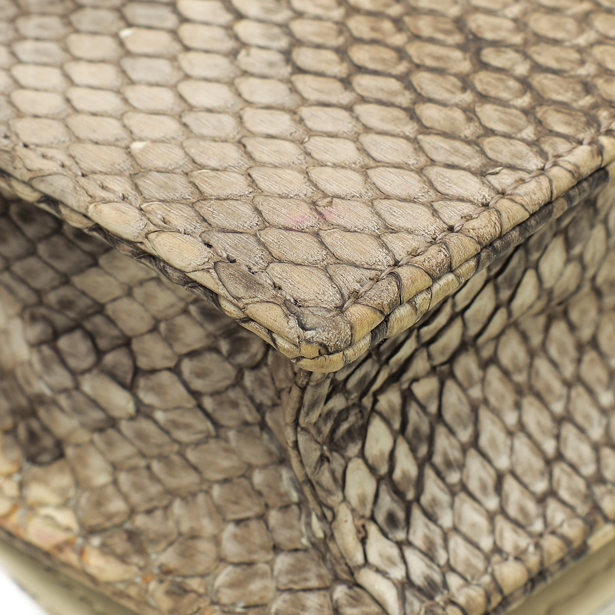 Christian Dior Natural Python Lady Dior Chain Clutch