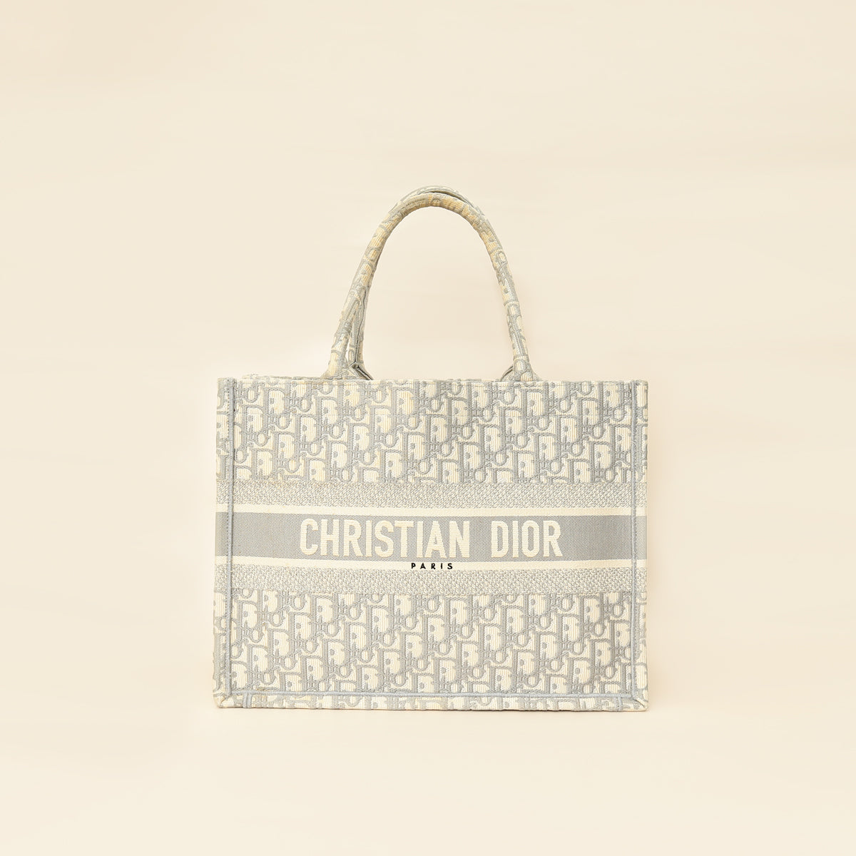 Christian Dior Grey Oblique Book Tote Medium Bag-Christian Dior-THE CLOSET
