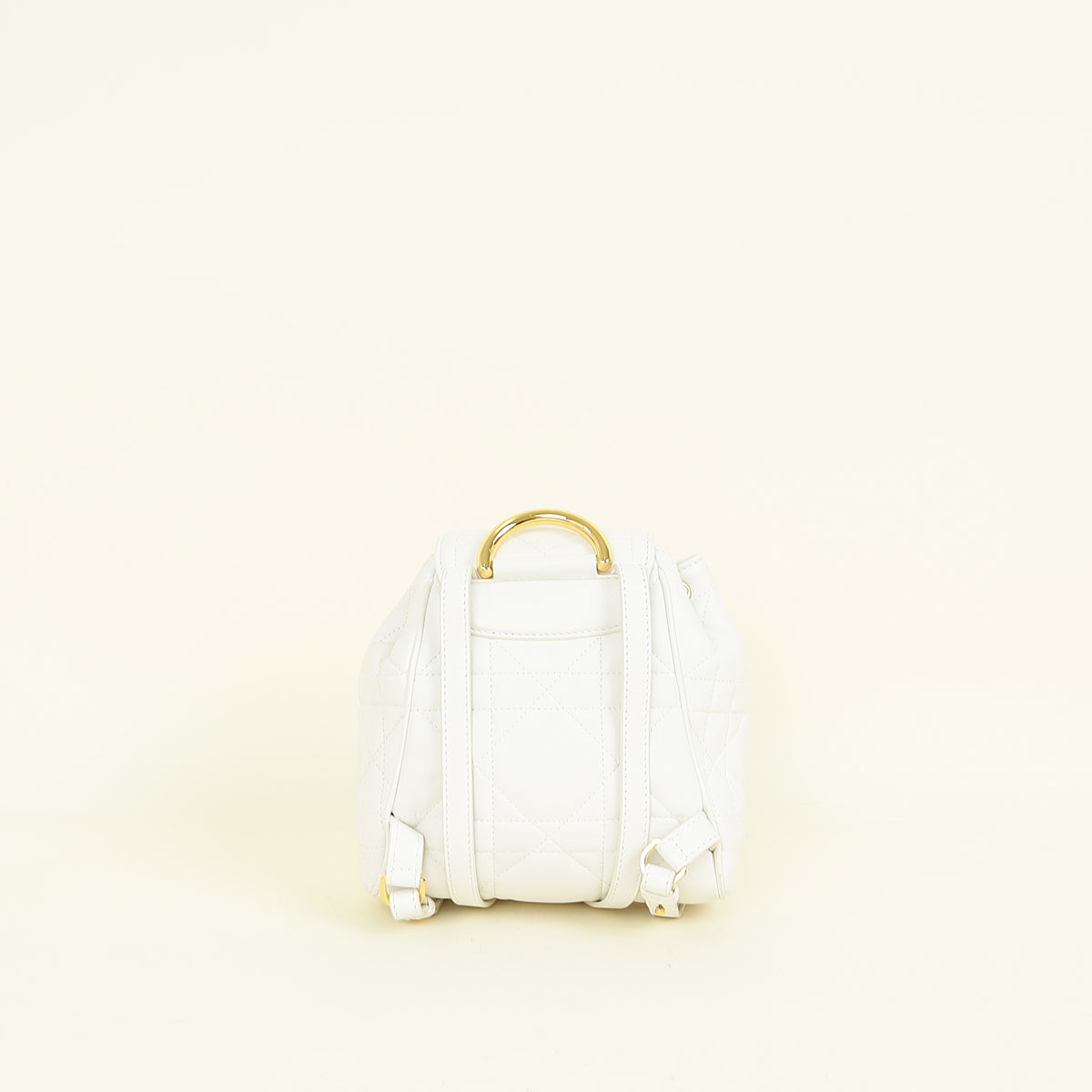DIOR Small DIOR Caro Backpack Latte Macrocannage Lambskin