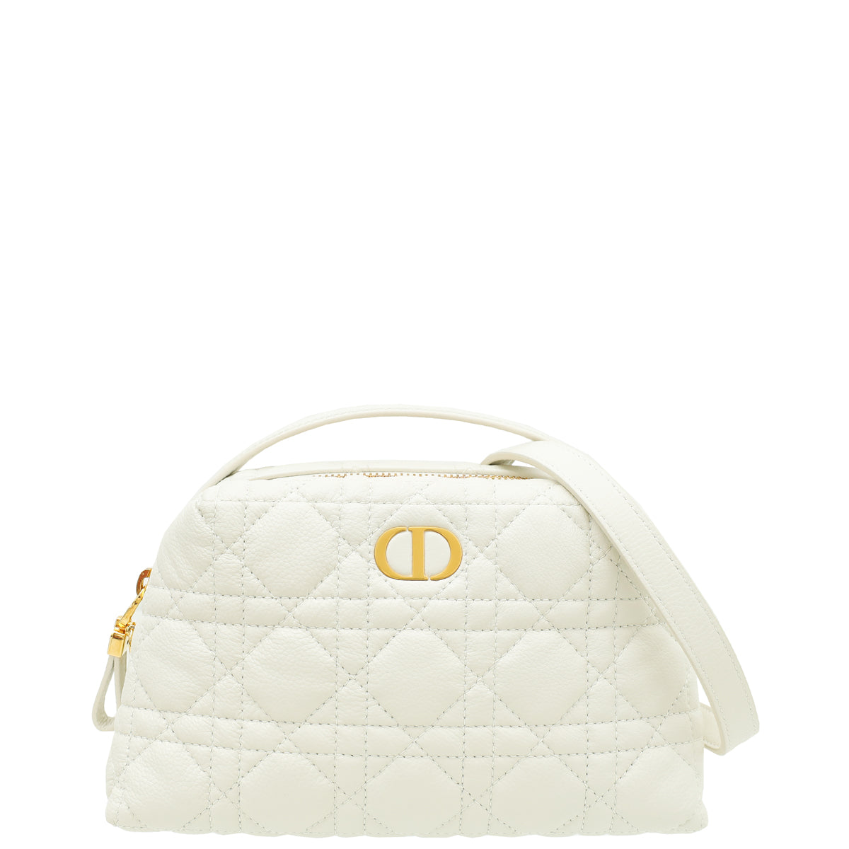 Christian Dior White Cannage Caro D-Cosy Bag-Christian Dior-THE CLOSET