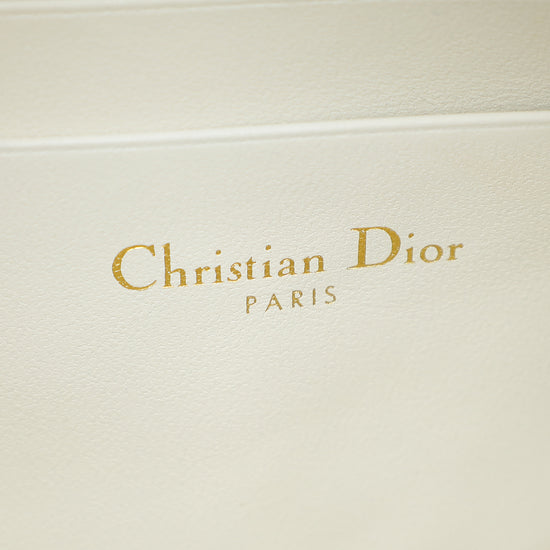 Christian Dior White Cannage Caro D-Cosy Bag