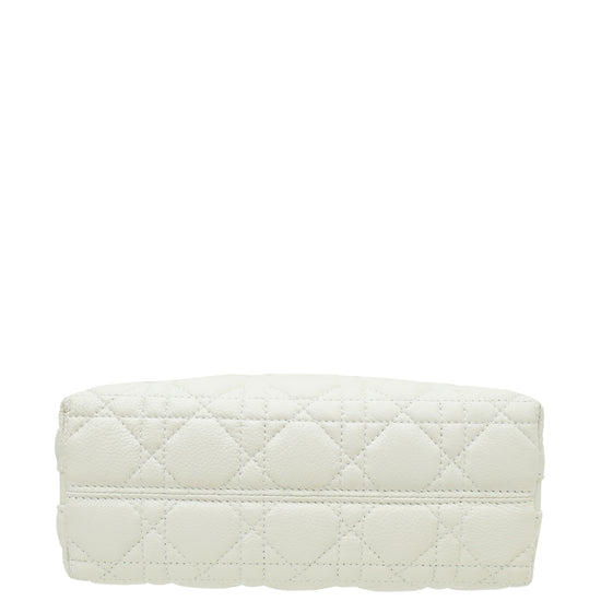 Christian Dior White Cannage Caro D-Cosy Bag