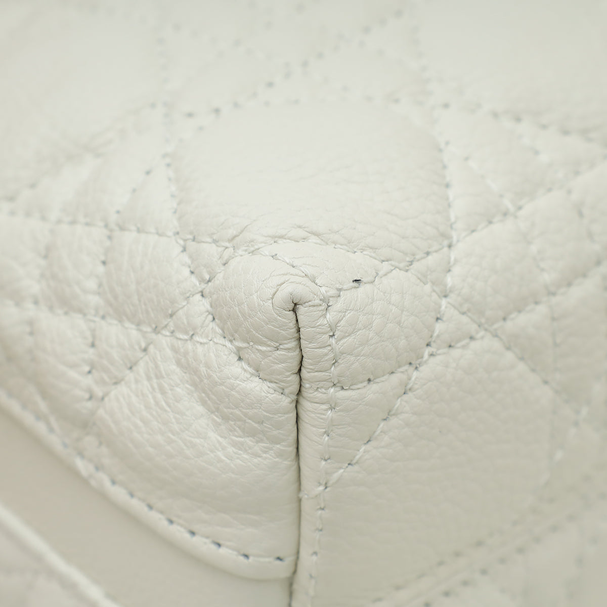 Christian Dior White Cannage Caro D-Cosy Bag