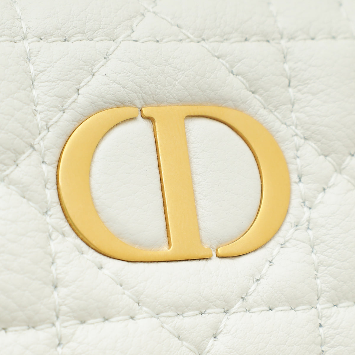 Christian Dior White Cannage Caro D-Cosy Bag