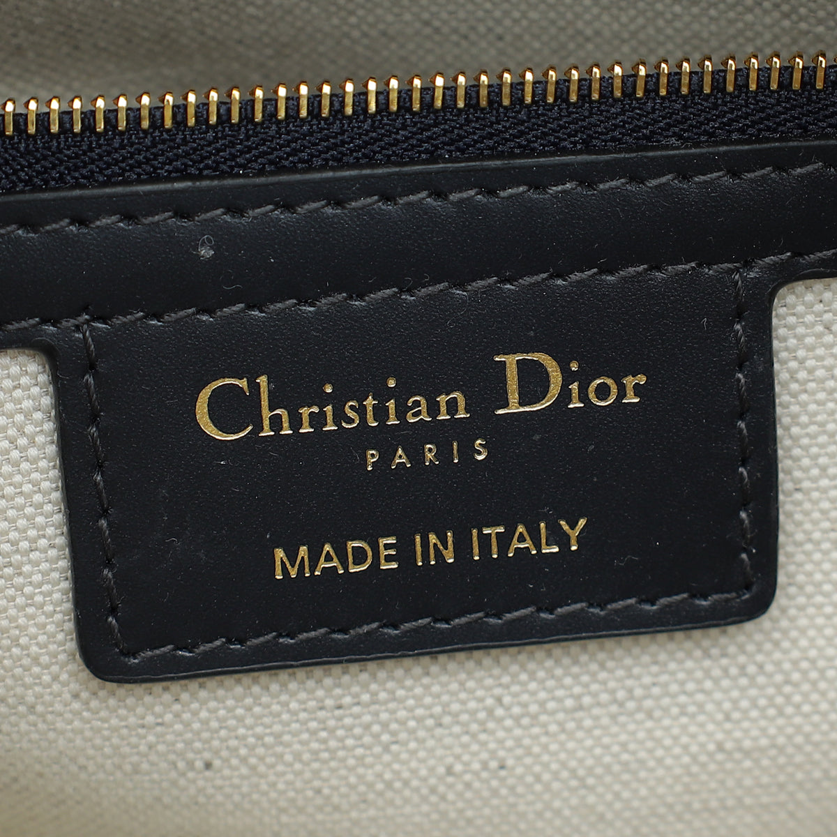 Christian Dior Navy Blue Oblique D-Vibe Medium Bowling Bag