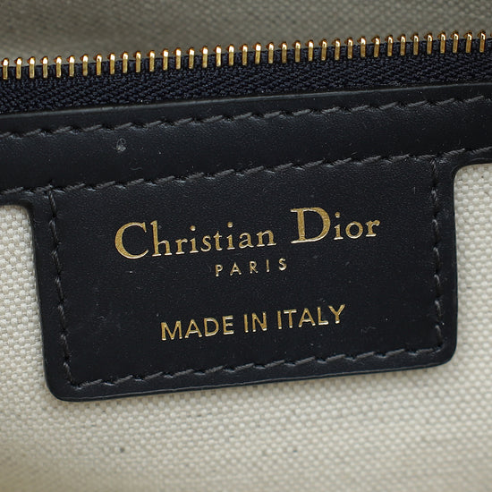 Load image into Gallery viewer, Christian Dior Navy Blue Oblique D-Vibe Medium Bowling Bag
