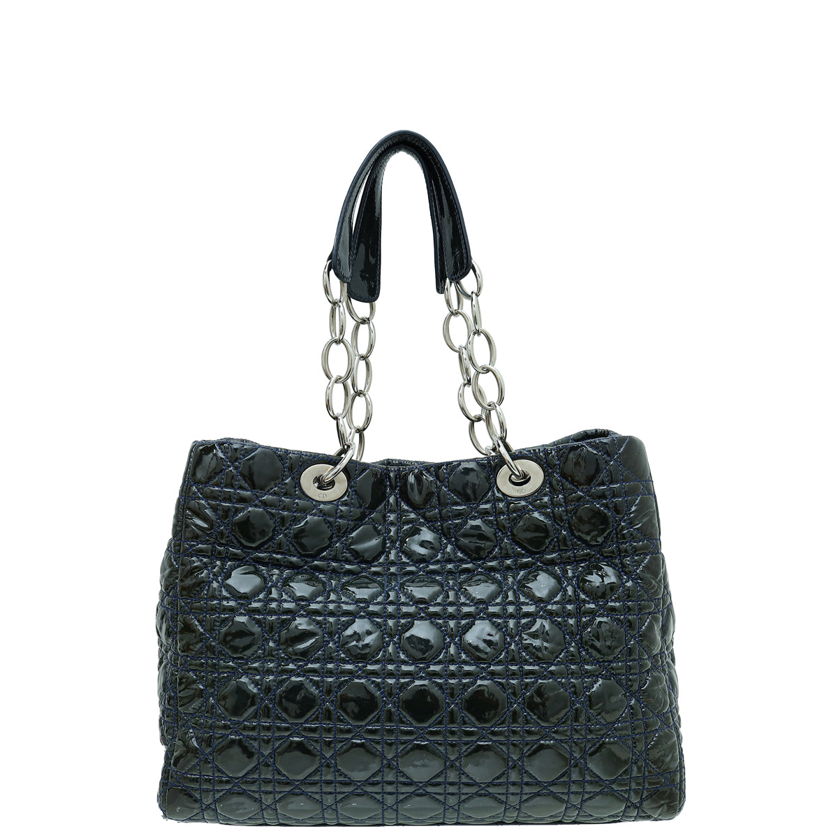 Christian Dior Indigo Blue Lady Dior Soft Tote Large Bag-Christian Dior-THE CLOSET