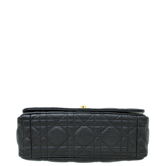 Christian Dior Black Caro Cannage Small Shoulder Bag