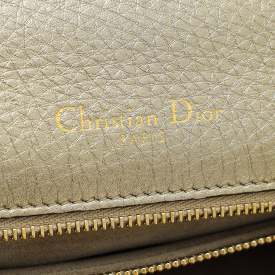 Christian Dior Metallic Champagne Diorama Medium Bag