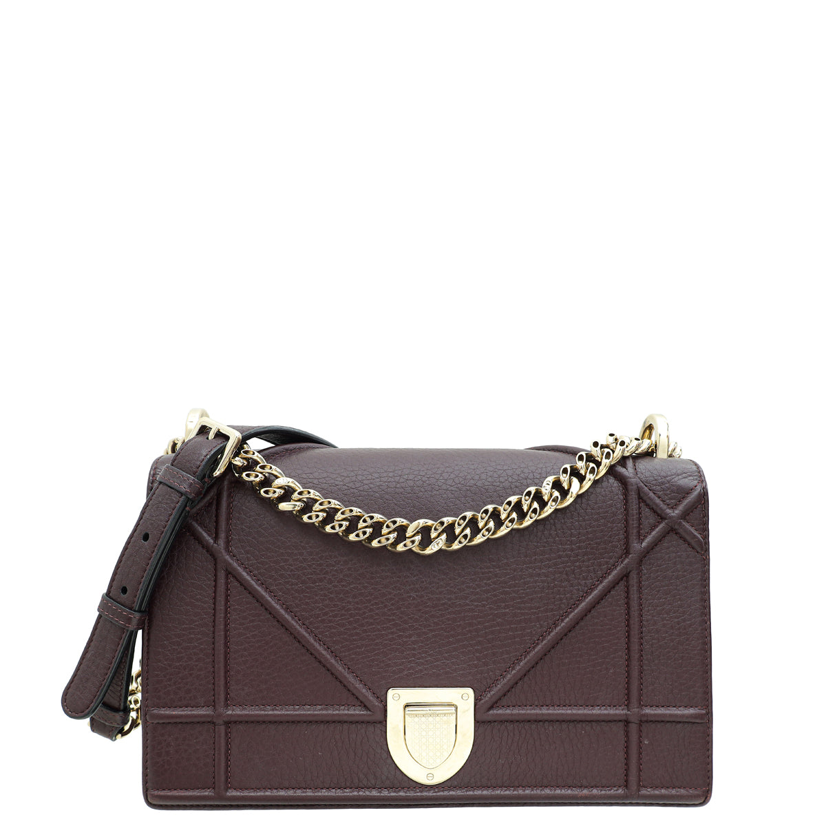 Christian Dior Burgundy Diorama Medium Flap Bag-Christian Dior-THE CLOSET