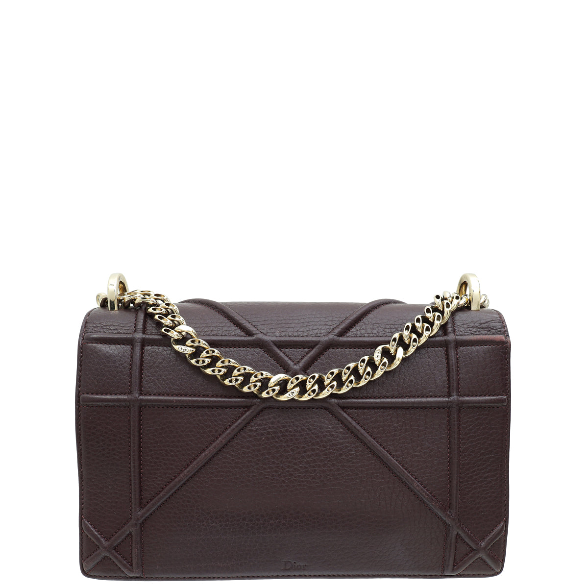 Christian Dior Burgundy Diorama Medium Flap Bag-Christian Dior-THE CLOSET