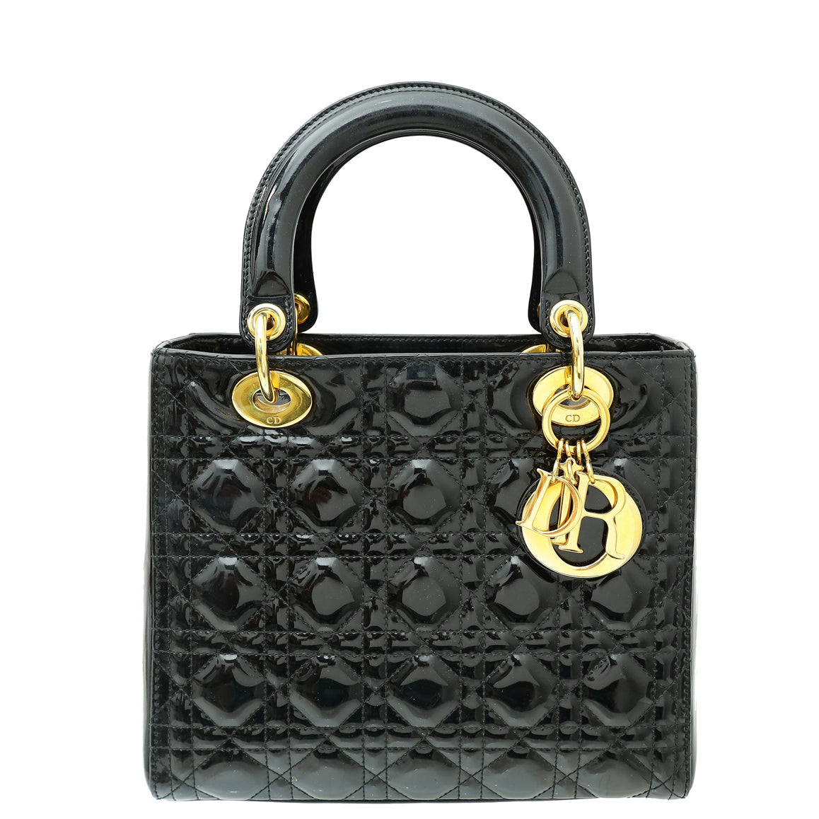 Christian Dior Black Lady Dior Medium Bag