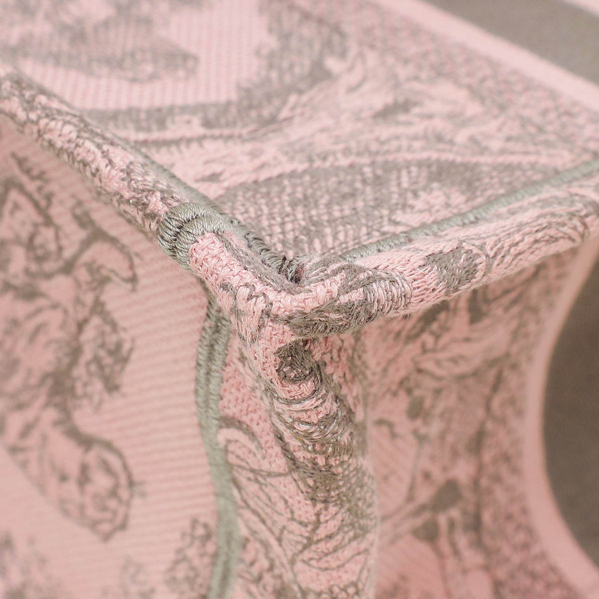 Christian Dior Toile De Jouy Embroidered Book Tote Small Bag