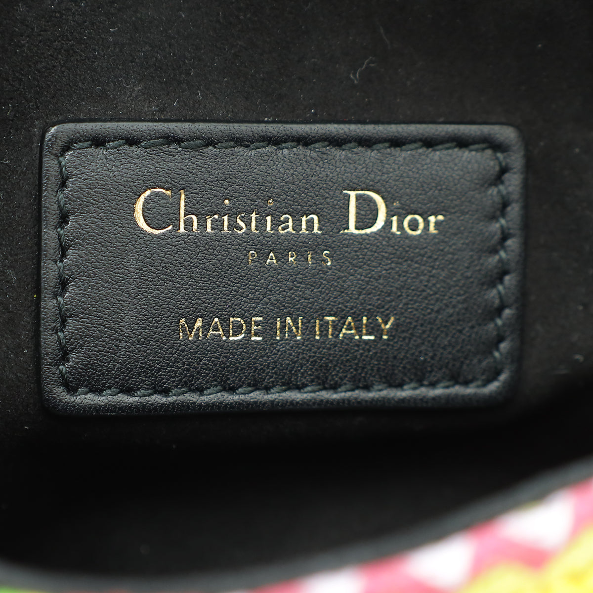 Christian Dior Multicolor Embroidered Fringe Beaded Saddle Mini Bag