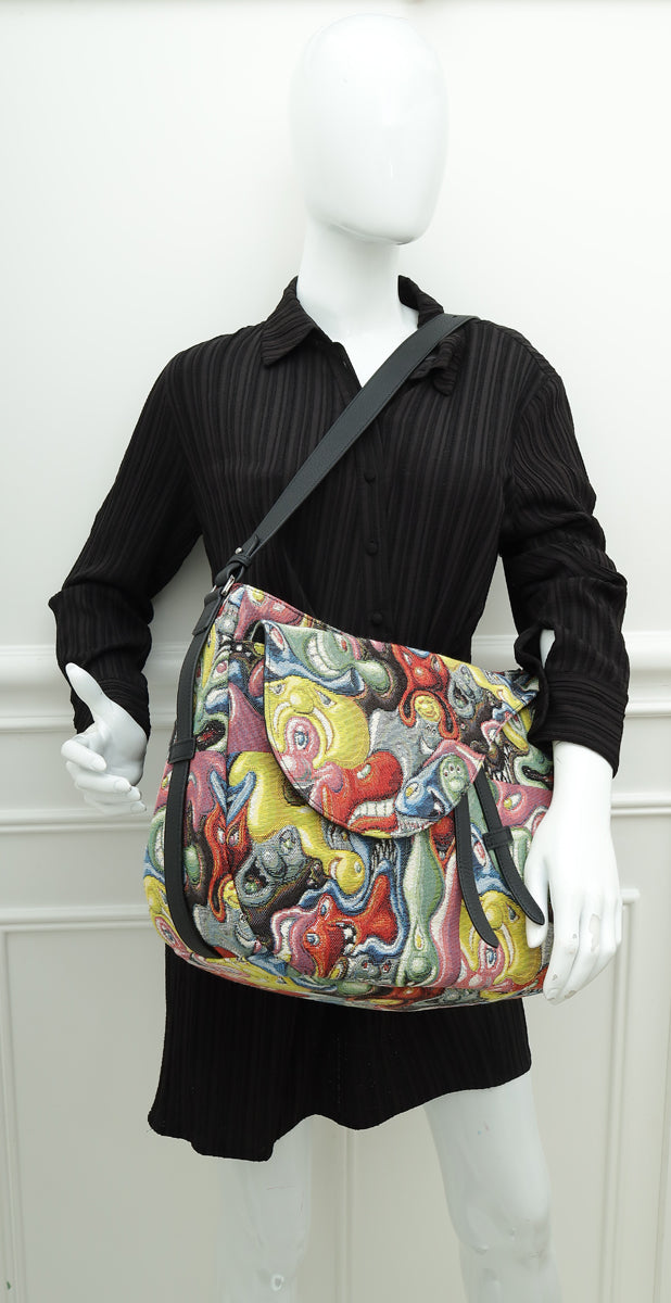 Christian Dior Multicolor X Kenny Scharf Jacquard Printed Soft