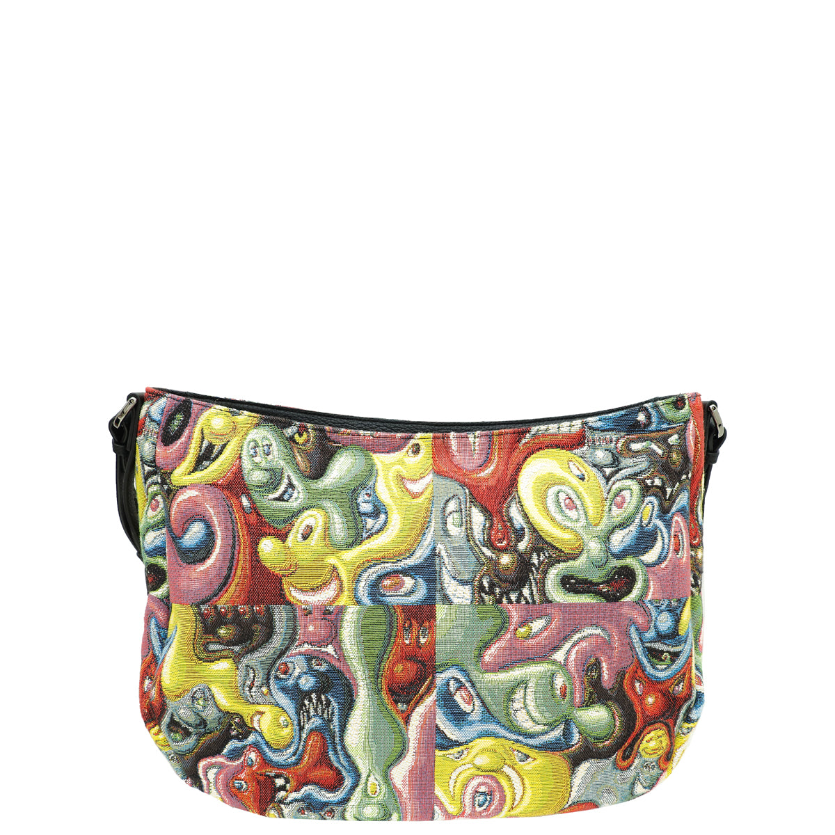 Christian Dior Multicolor X Kenny Scharf Jacquard Printed Soft Saddle Bag-Christian Dior-THE CLOSET