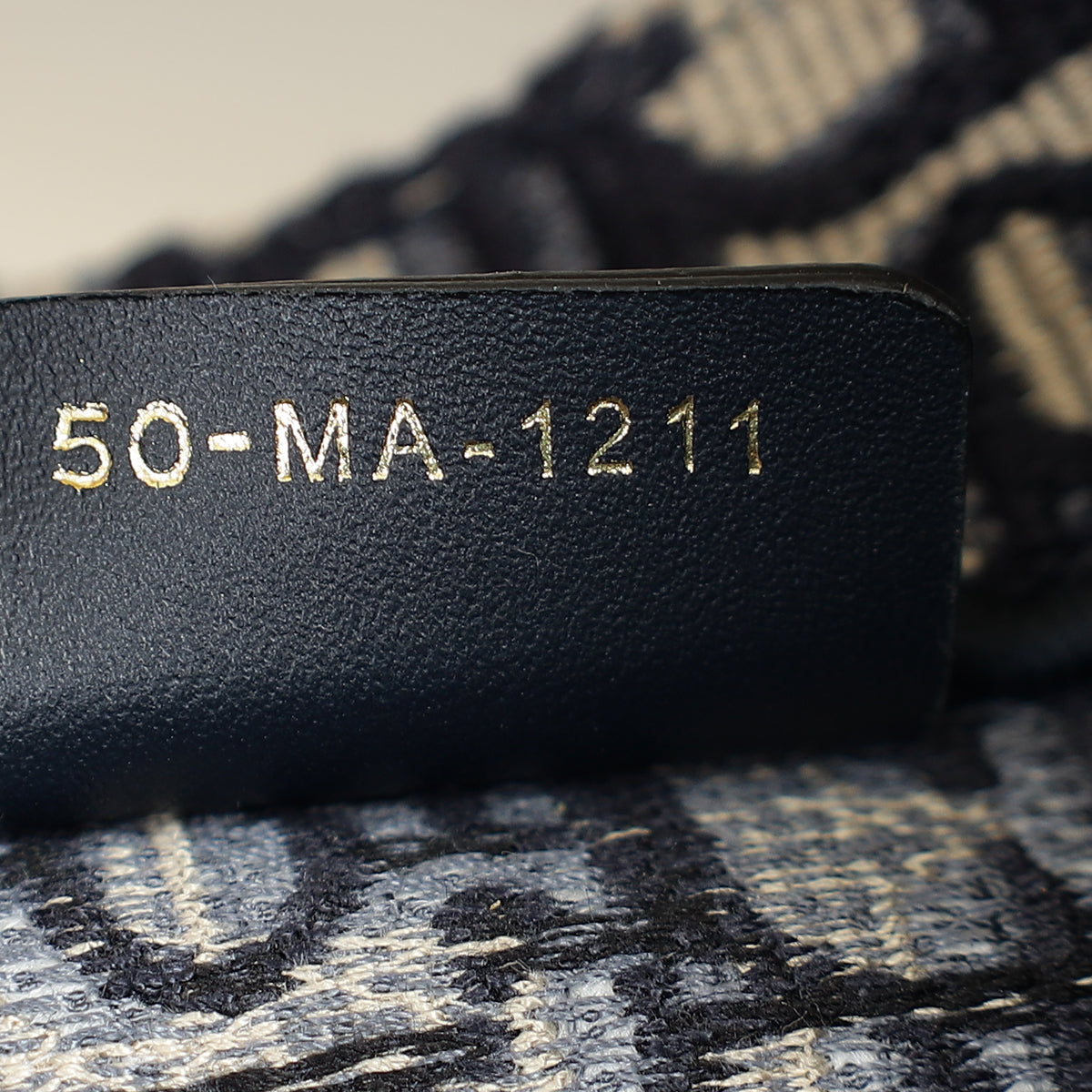 Christian Dior Navy Blue Oblique Small Book Tote Bag w/ UP INITIALS