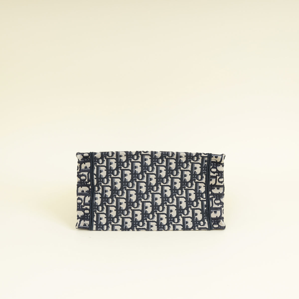 Christian Dior Navy Blue Oblique Small Book Tote Bag w/ UP INITIALS