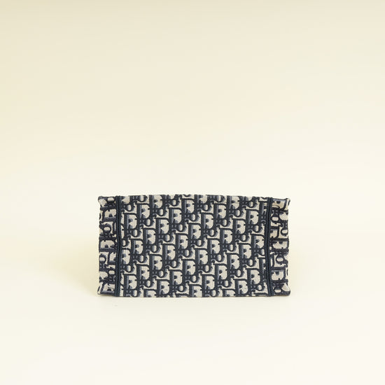 Christian Dior Navy Blue Oblique Small Book Tote Bag w/ UP INITIALS