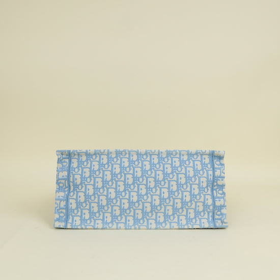 Christian Dior Light Blue Oblique Book Medium Tote Bag