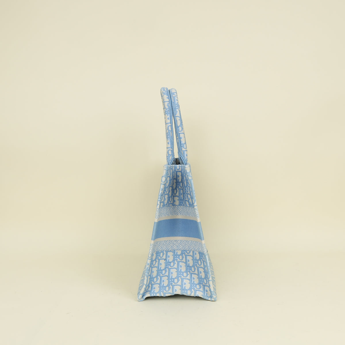 Christian Dior Light Blue Oblique Book Medium Tote Bag