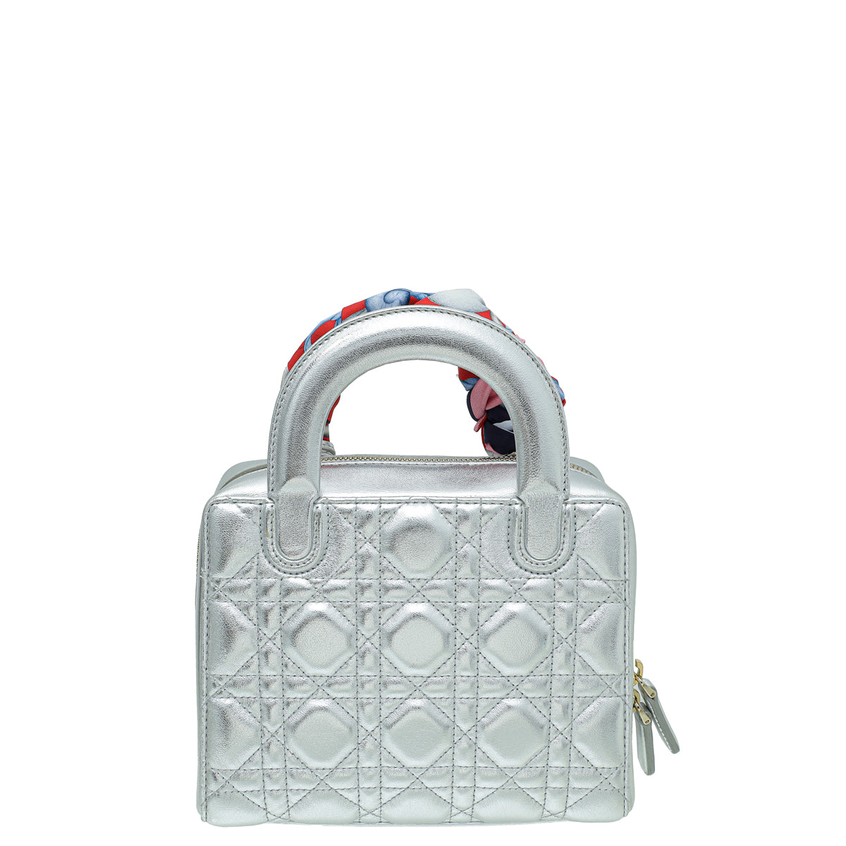 Christian Dior Metallic Silver Lily Bag W/ Twilly-Christian Dior-THE CLOSET