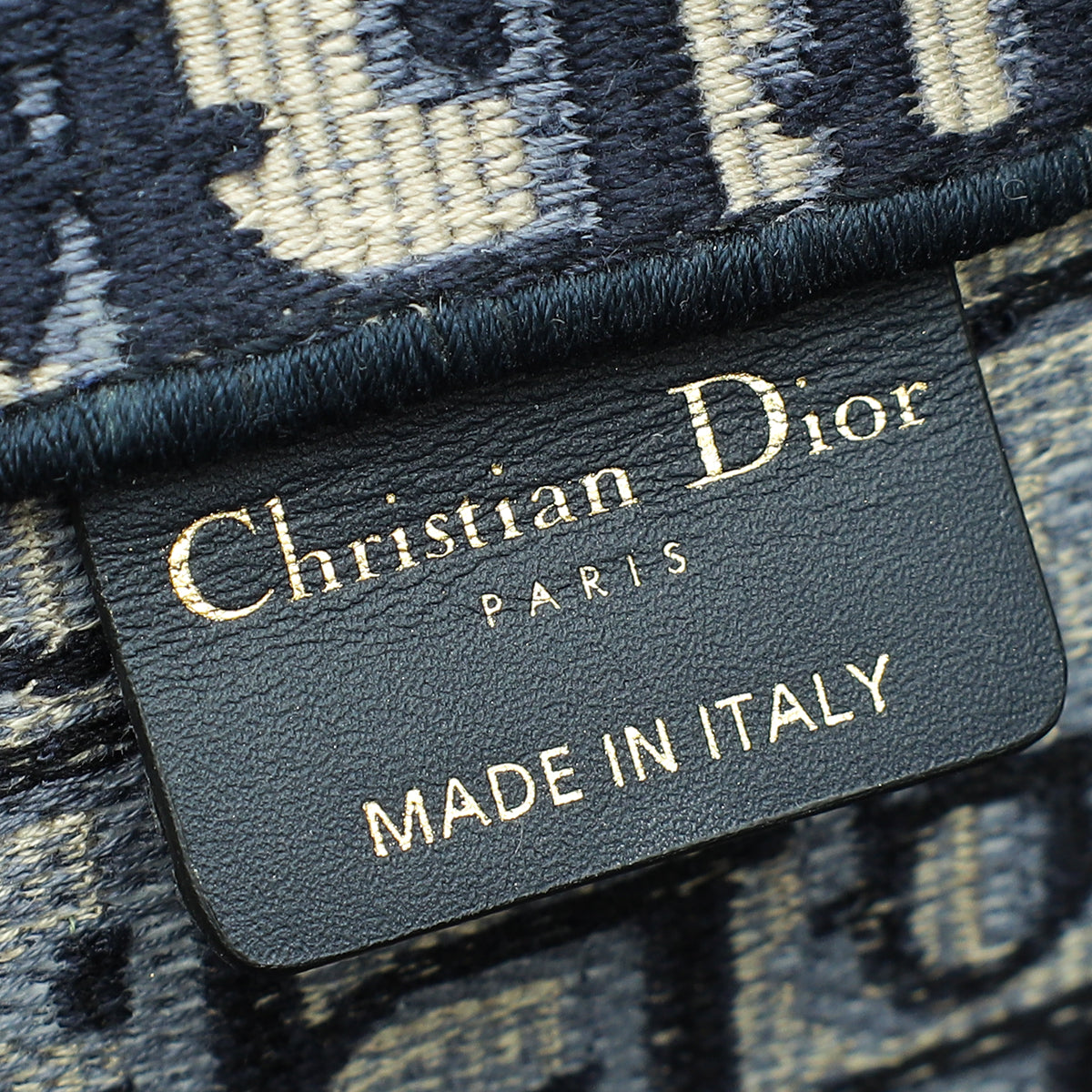 Christian Dior Navy Blue Oblique Book Tote Large Bag