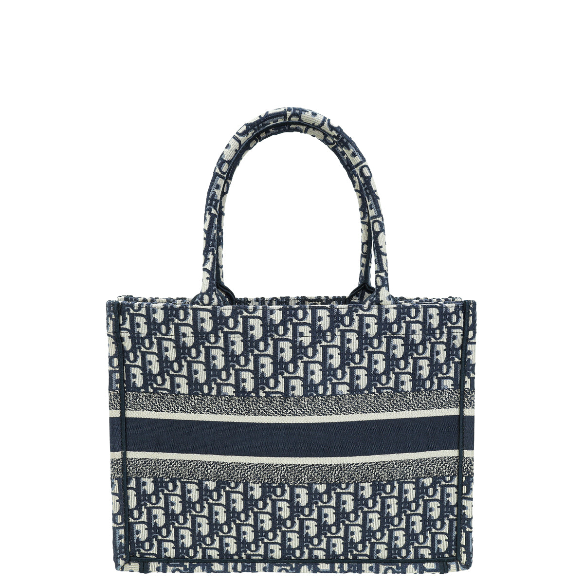 Christian Dior Navy Blue Oblique Book Tote Medium Bag-Christian Dior-THE CLOSET