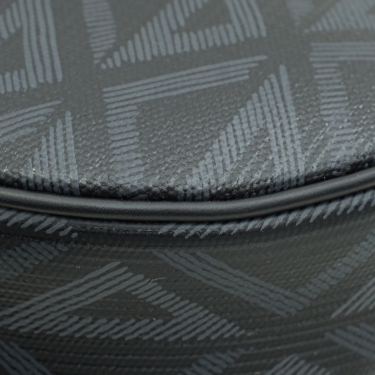 Christian Dior Black CD Diamond Print Saddle Crossbody Bag
