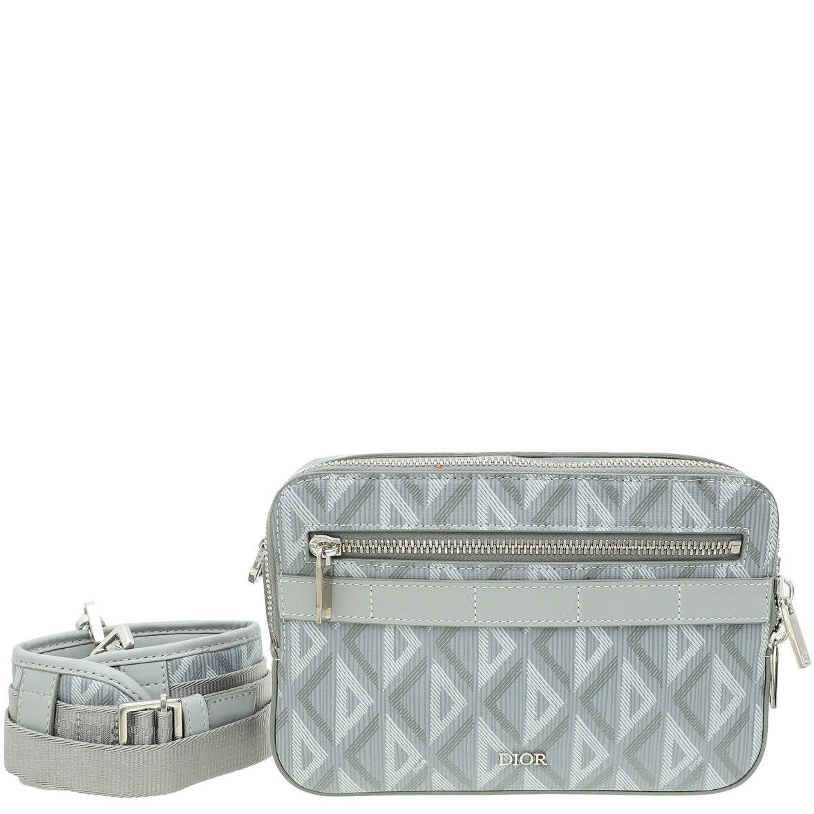 Christian Dior Grey CD Diamond Safari Bag-Christian Dior-THE CLOSET